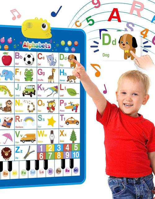 Load image into Gallery viewer, Electronic Alphabet Wall Chart, Alphabet and Numbers Learning Toddler Toys for 2 Year Olds, Educational Toys for 2 3 4 5 Year Olds Boys and Girls, ABC Learning Toys 2-4 with Dinosaur Pronunciat
