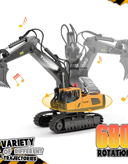 Load image into Gallery viewer, Remote Control Excavator,11 Channel RC Excavator Toys, Rechargeable Construction Vehicle Toys with Lights Sounds,Gifts for Kids 3-12 Years Old
