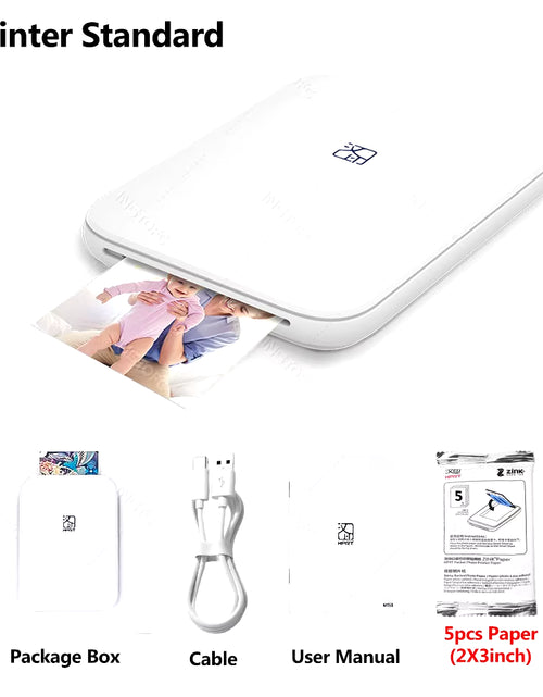 Load image into Gallery viewer, MT53 Color Photo Portable Printer Mobile Phone Mini Handheld Pocket Wifi Bluetooth Printing Machine 2X3 Inch Sticky-Backed Paper
